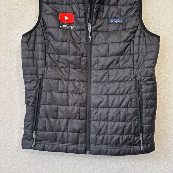 PATAGONIA YouTube Nano Puff Vest Jacket Black Full Zip Quilted Primaloft - Picture 5 of 12